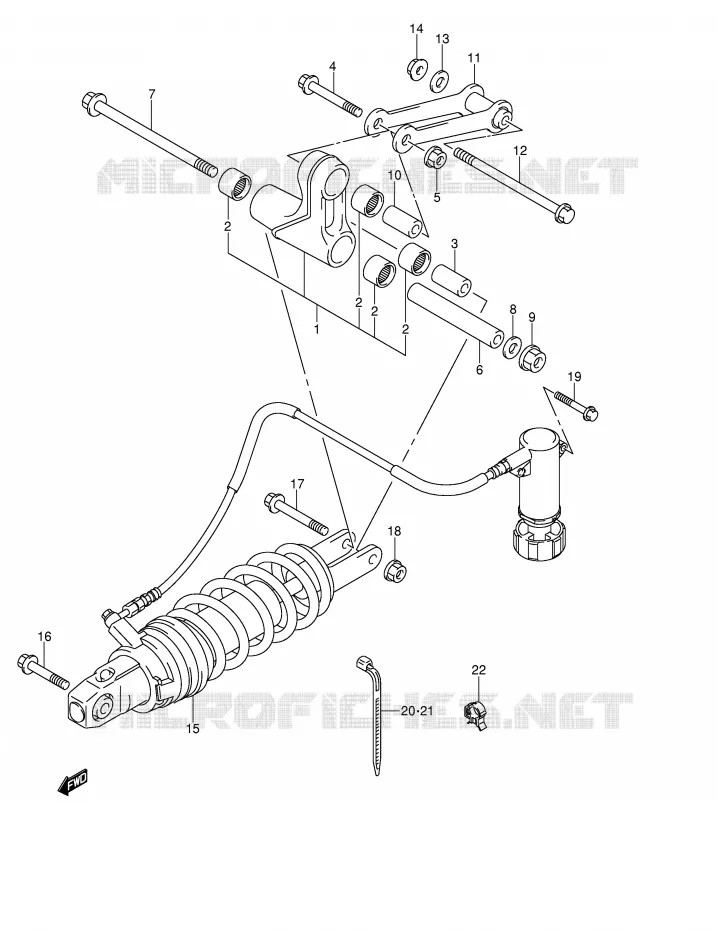 SHOCK ABSORBER LINKAGE Suzuki SCOOTER 400 BURGMAN 2004  AN400K4(E2)