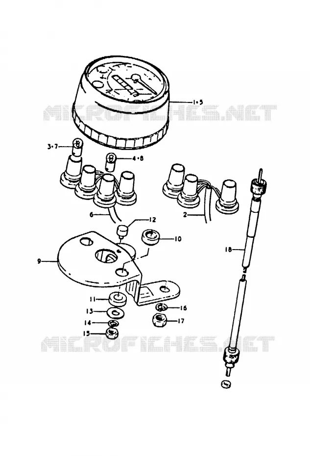 SPEEDOMETER (A100-4,K,L) Suzuki MOTO 100 A100 1992  A100N(K/L/M/N/4)