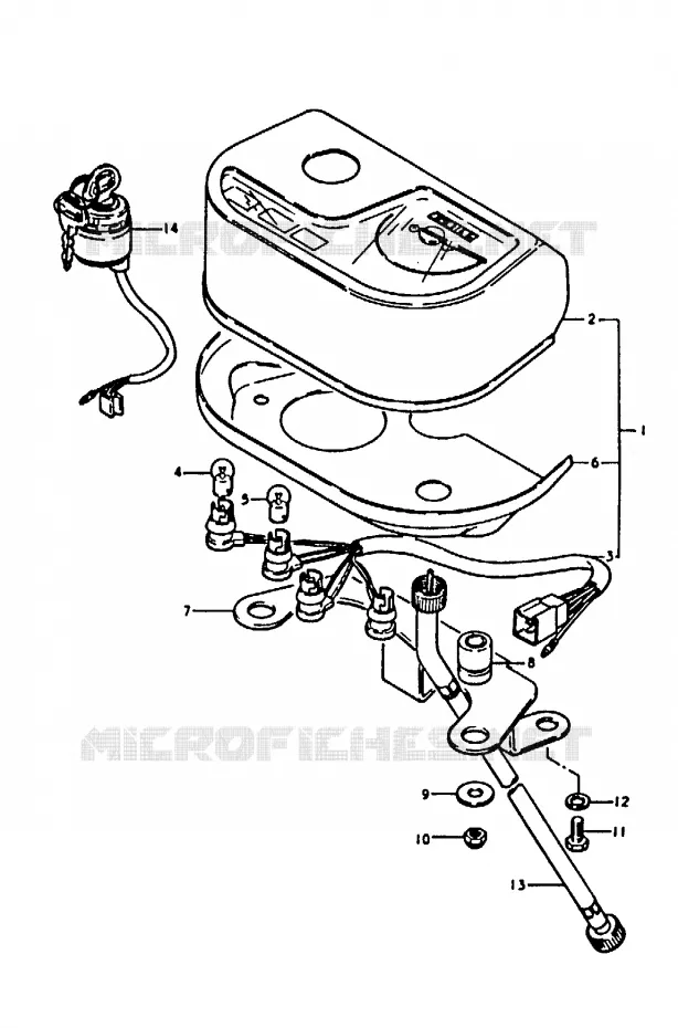 SPEEDOMETER (A100N) Suzuki MOTO 100 A100 1992  A100N(K/L/M/N/4)