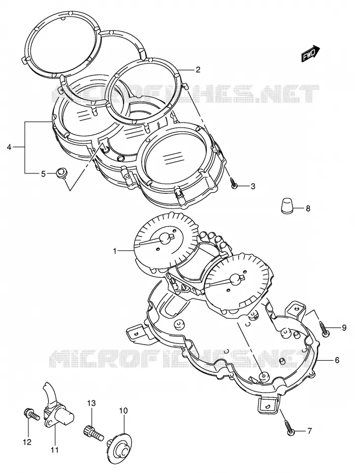 SPEEDOMETER (MODEL K4/K5/K6) Suzuki MOTO 1000 V-STROM 2003  DL1000K3(E2)