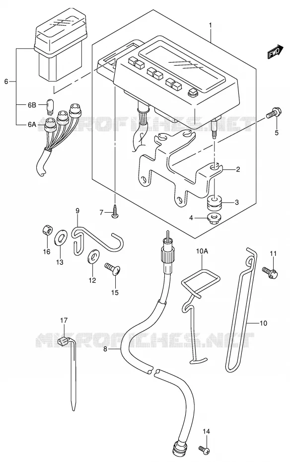 SPEEDOMETER Suzuki MOTO 400 DR-Z 2002  DR-Z400SK2(E3/E28)