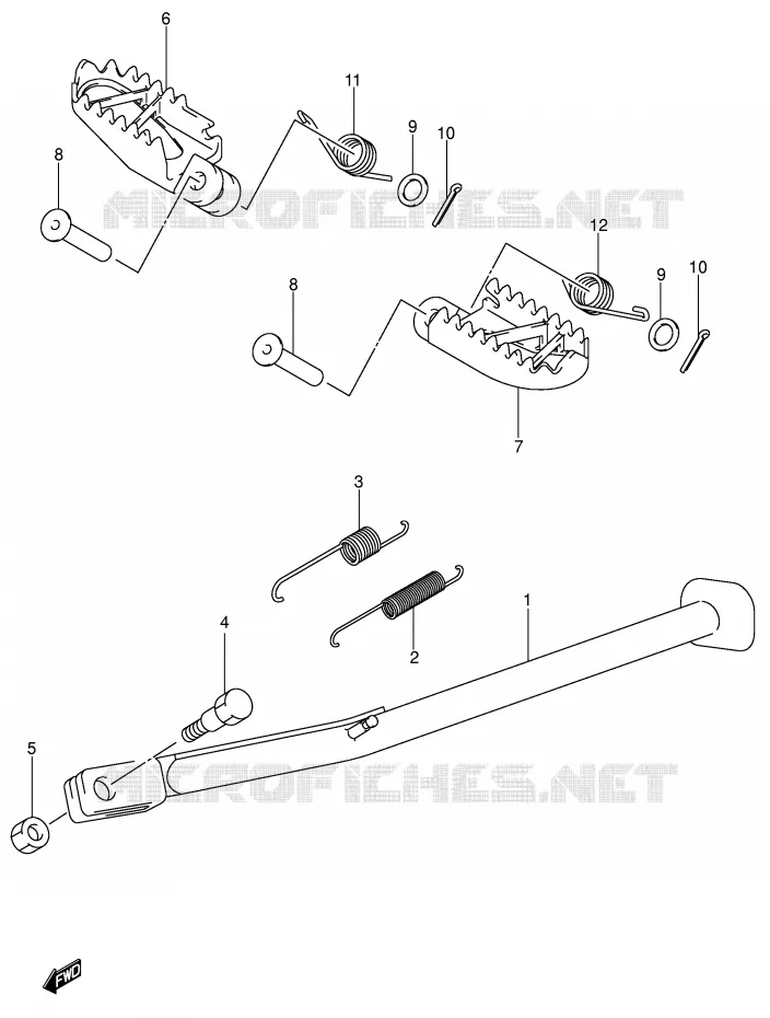 STAND (MODEL K4) Suzuki MOTO 400 DR-Z 2004  DR-Z400EK4(E1)