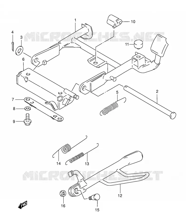 STAND (MODEL S/T/V/W/X) Suzuki SCOOTER 125 BURGMAN 1996  AN125T(E2)