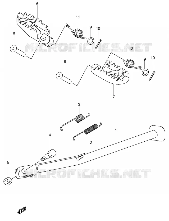 STAND (MODEL Y/K1/K2/K3) Suzuki MOTO 400 DR-Z 2003  DR-Z400EK3(E1)