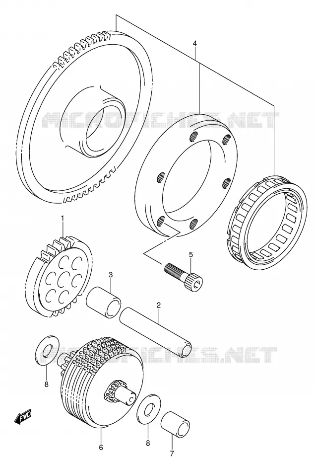 STARTER MOTOR CLUTCH Suzuki MOTO 1000 V-STROM 2005  DL1000K5(E2)