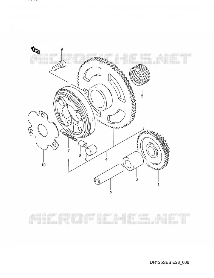 STARTER MOTOR CLUTCH Suzuki MOTO 125 DR 1995  DR125SES(E28)