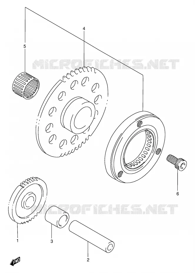 STARTER MOTOR CLUTCH Suzuki MOTO 200 DF 1997  DF200EV