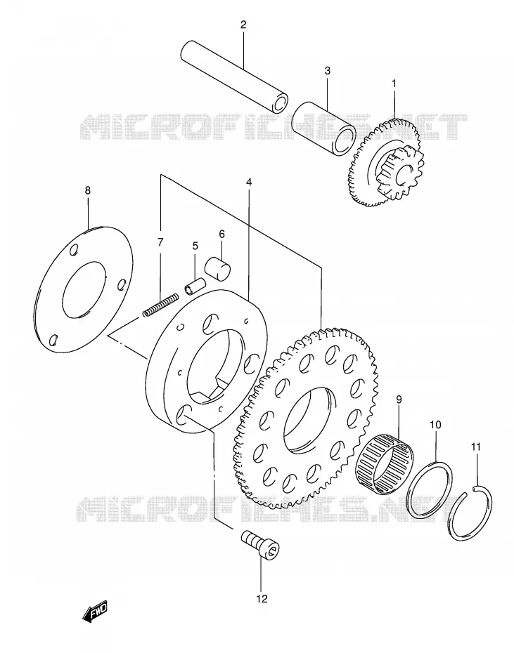 STARTER MOTOR CLUTCH Suzuki SCOOTER 125 BURGMAN 1998  AN125W(E2)
