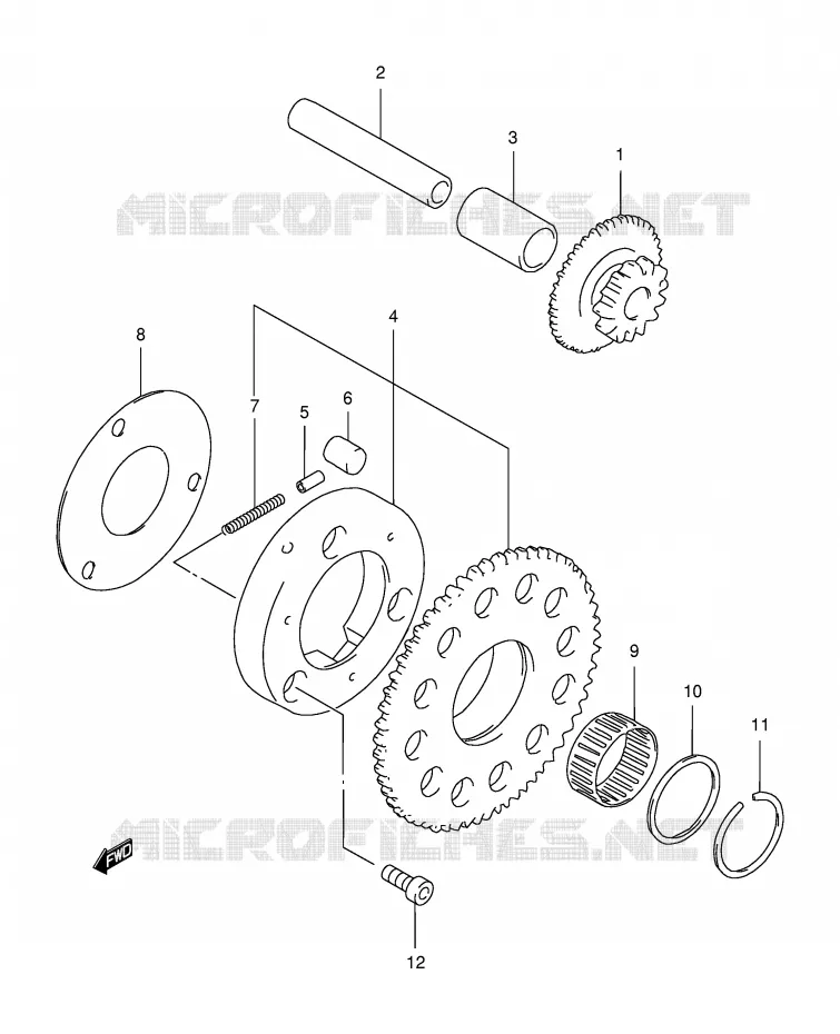 STARTER MOTOR CLUTCH Suzuki SCOOTER 150 BURGMAN 2000  AN150Y(E34)