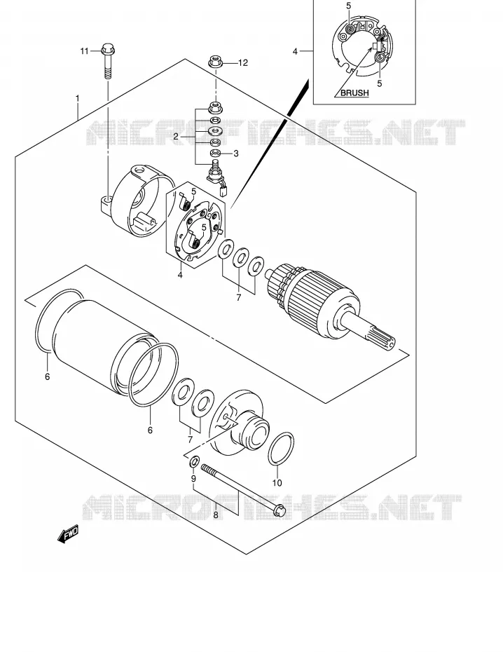 STARTER MOTOR Suzuki MOTO 400 DR-Z 2006  DR-Z400SK6(E2)