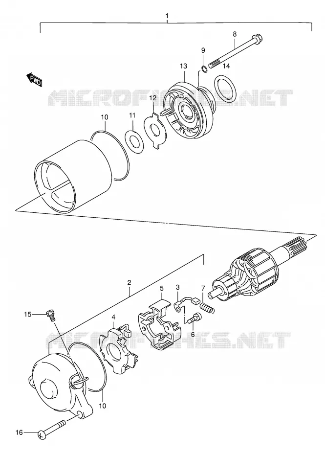 STARTER MOTOR Suzuki SCOOTER 125 BURGMAN 1995  AN125S(E2)
