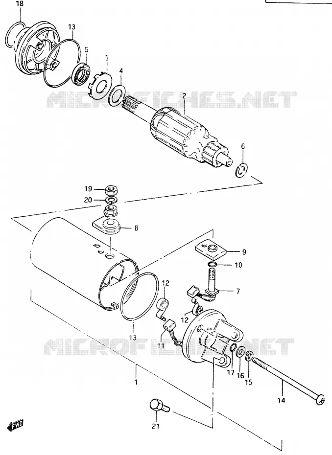 STARTER MOTOR Suzuki SCOOTER 125 CS 1983  CS125D