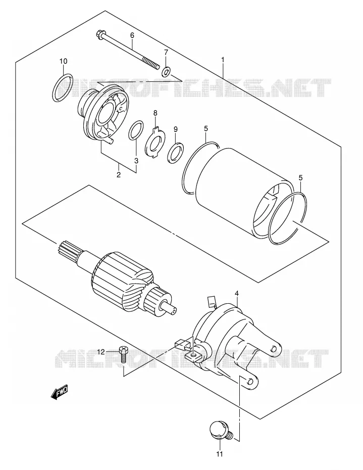 STARTER MOTOR Suzuki SCOOTER 250 BURGMAN 2006  AN250K6(E2)