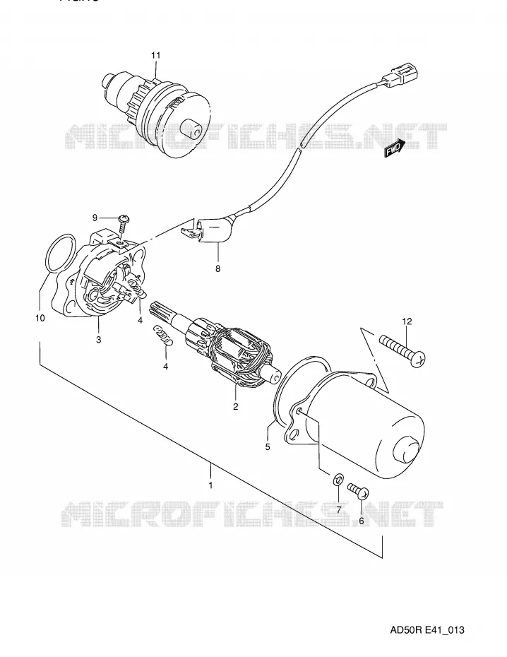 STARTER MOTOR Suzuki SCOOTER 50 AD 1989  AD50WK(E41)