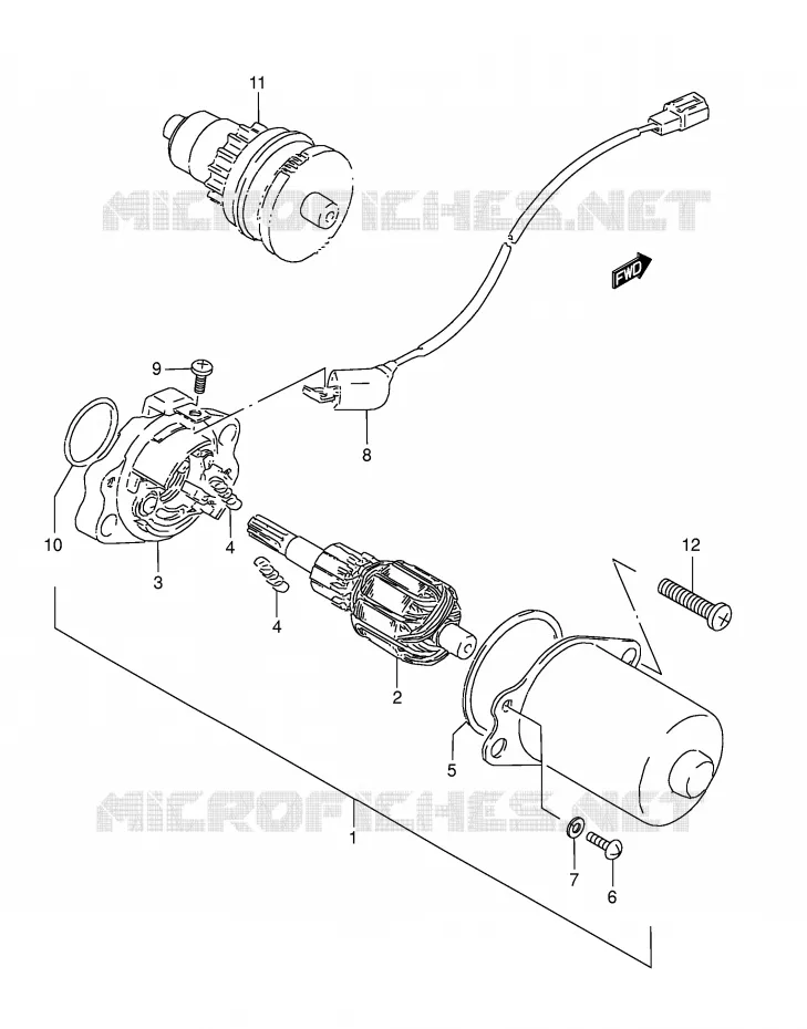 STARTER MOTOR Suzuki SCOOTER 50 AE 1994  AE50KR(E1)
