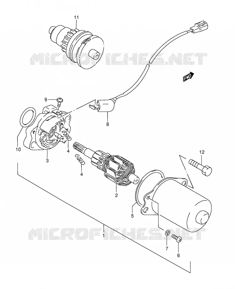 STARTER MOTOR Suzuki SCOOTER 50 AE 1999  AE50RX(E28)
