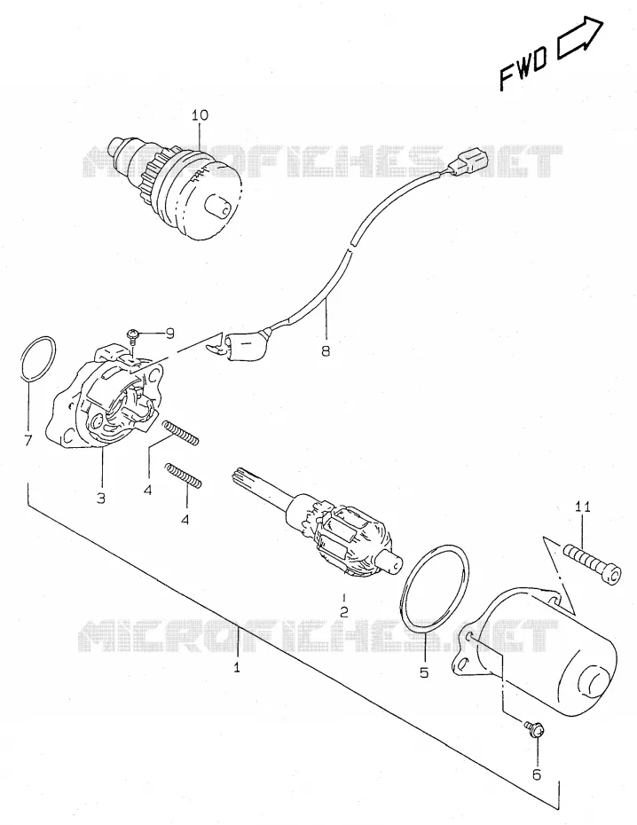 STARTER MOTOR Suzuki SCOOTER 50 KATANA 2000  AY50WY(V/W/X/Y)