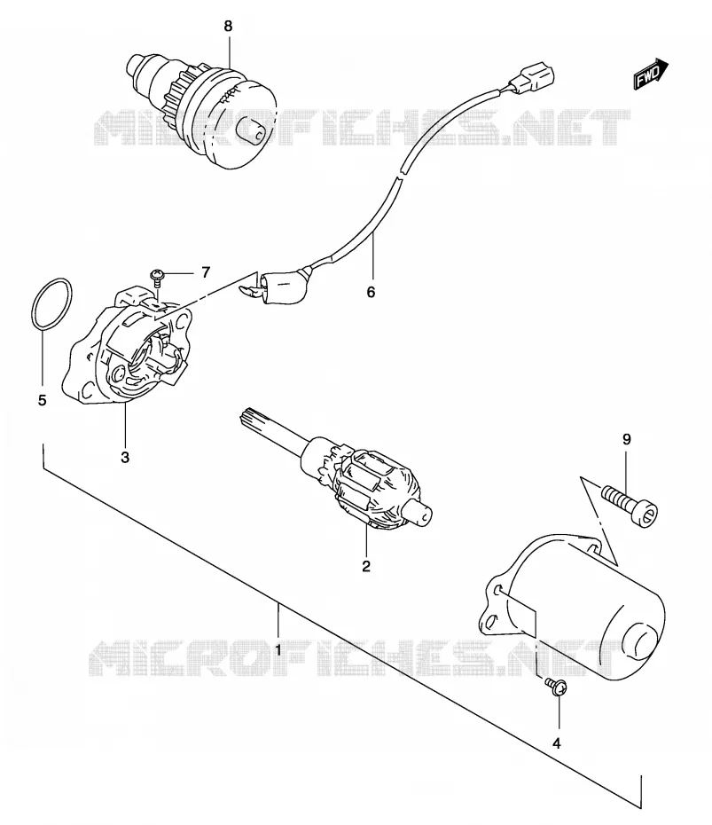 STARTER MOTOR Suzuki SCOOTER 50 KATANA 2003  AY50K3(P19)