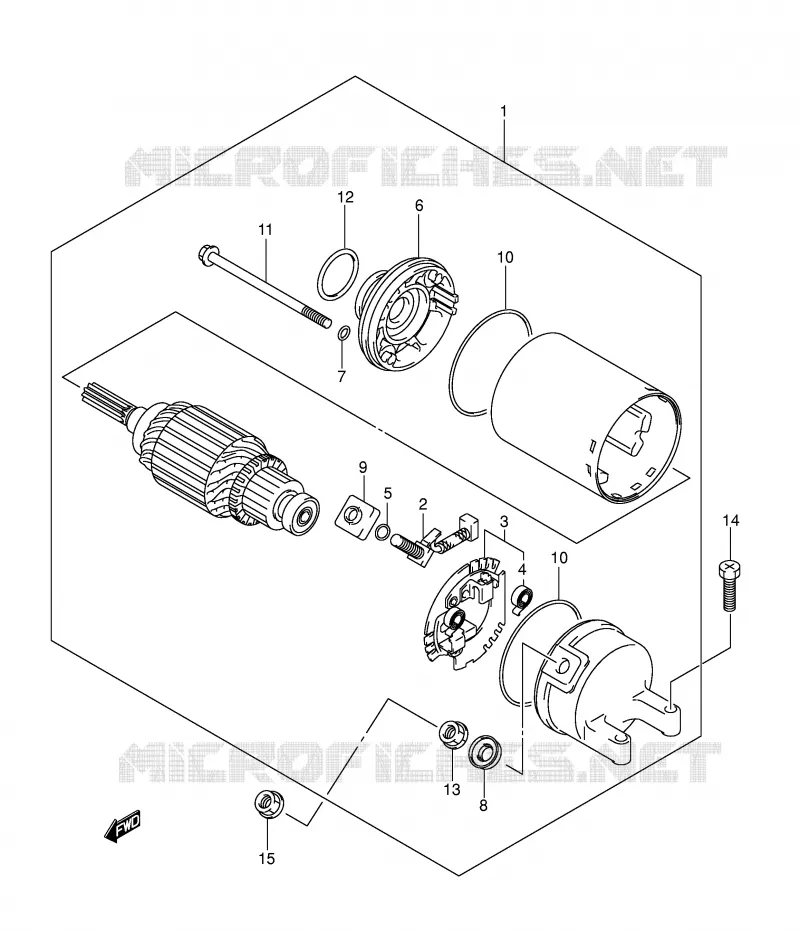 STARTER MOTOR Suzuki SCOOTER 650 BURGMAN 2003  AN650K3(E2)