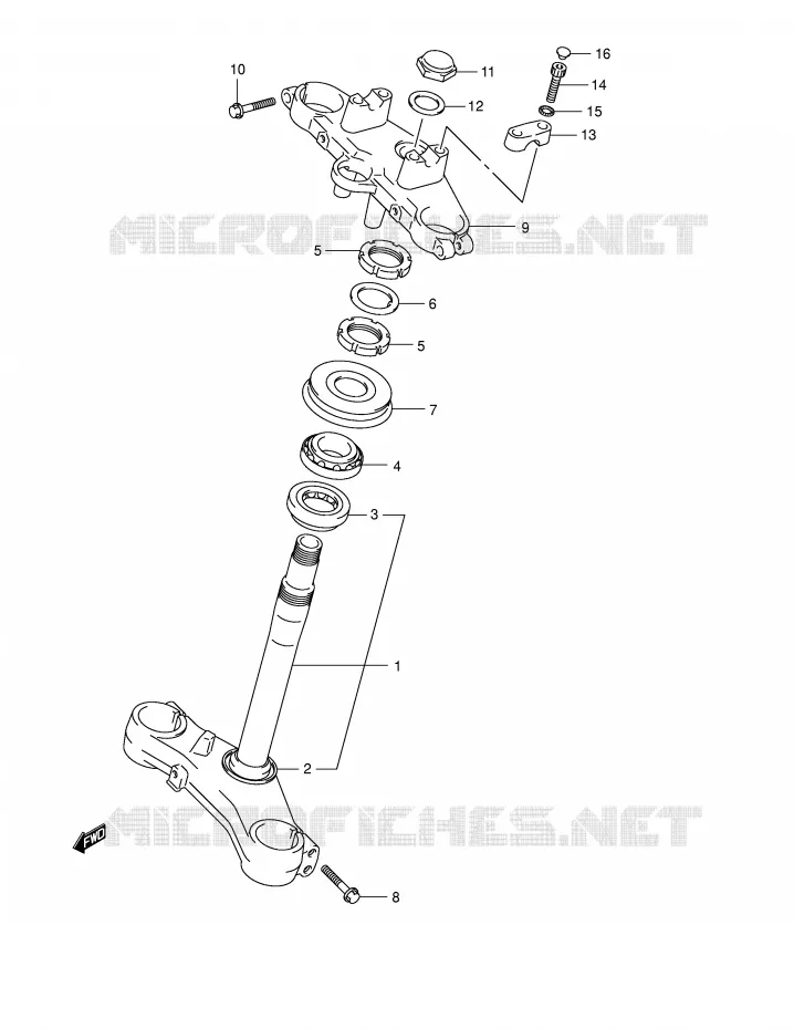 STEERING COLUMN Suzuki MOTO 650 V-STROM 2006  DL650K6(E2)