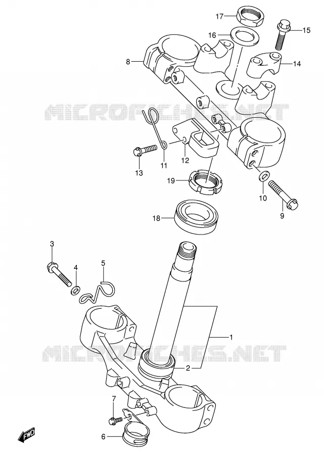 STEERING STEM (E1,P37) Suzuki MOTO 400 DR-Z 2009  DR-Z400EK9(E1)
