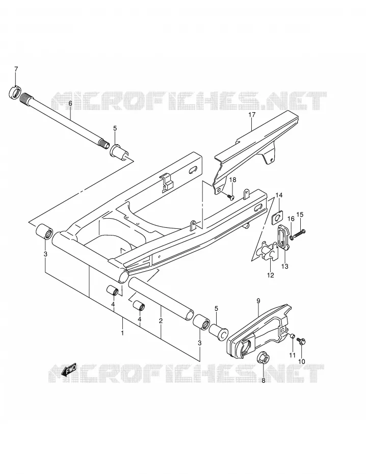 SWINGARM (MODEL K4) Suzuki MOTO 650 V-STROM 2006  DL650K6(E2)