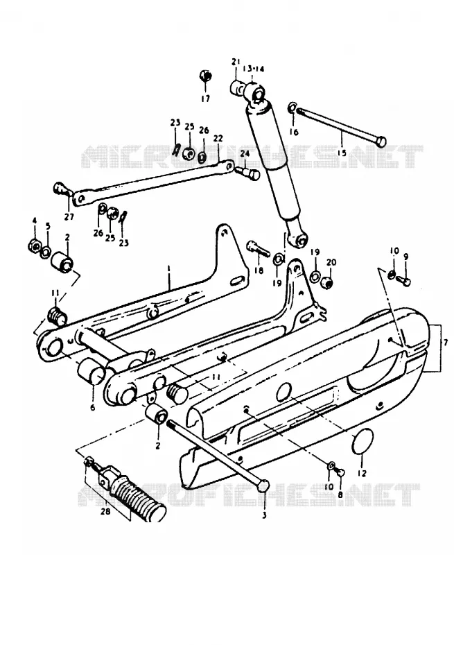 SWINGARM Suzuki MOTO 100 A100 1990  A100L(K/L/M/N/4)