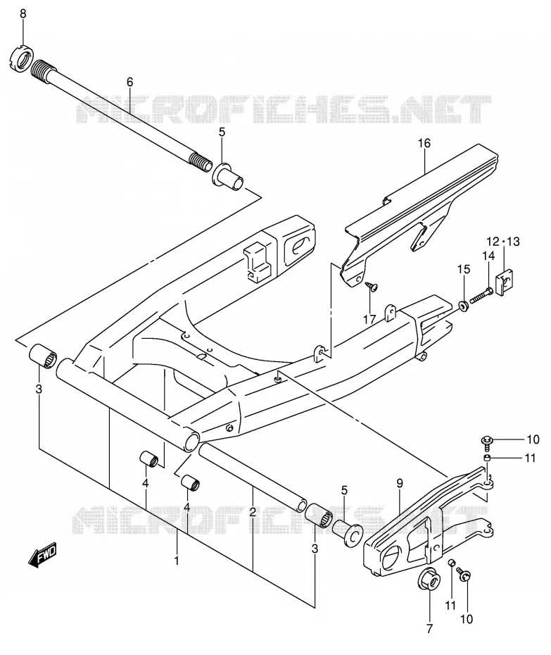 SWINGARM Suzuki MOTO 1000 V-STROM 2003  DL1000K3(E2)