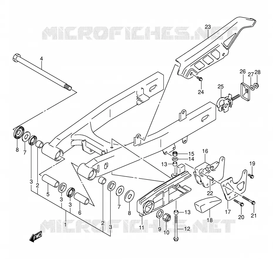 SWINGARM Suzuki MOTO 125 DR-Z 2006  DR-Z125LK6(E3/E28)