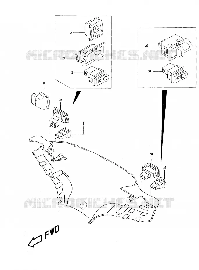 SWITCH ASSY Suzuki SCOOTER 50 KATANA 2000  AY50WRY(V/W/X/Y)