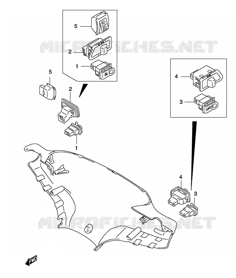 SWITCH ASSY Suzuki SCOOTER 50 KATANA 2002  AY50K2(P19)