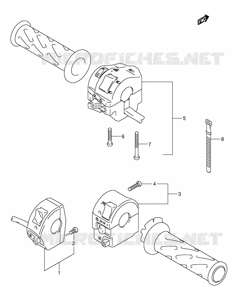 SWITCHES (MODEL K3/K4) Suzuki MOTO 1000 V-STROM 2006  DL1000K6(E2)