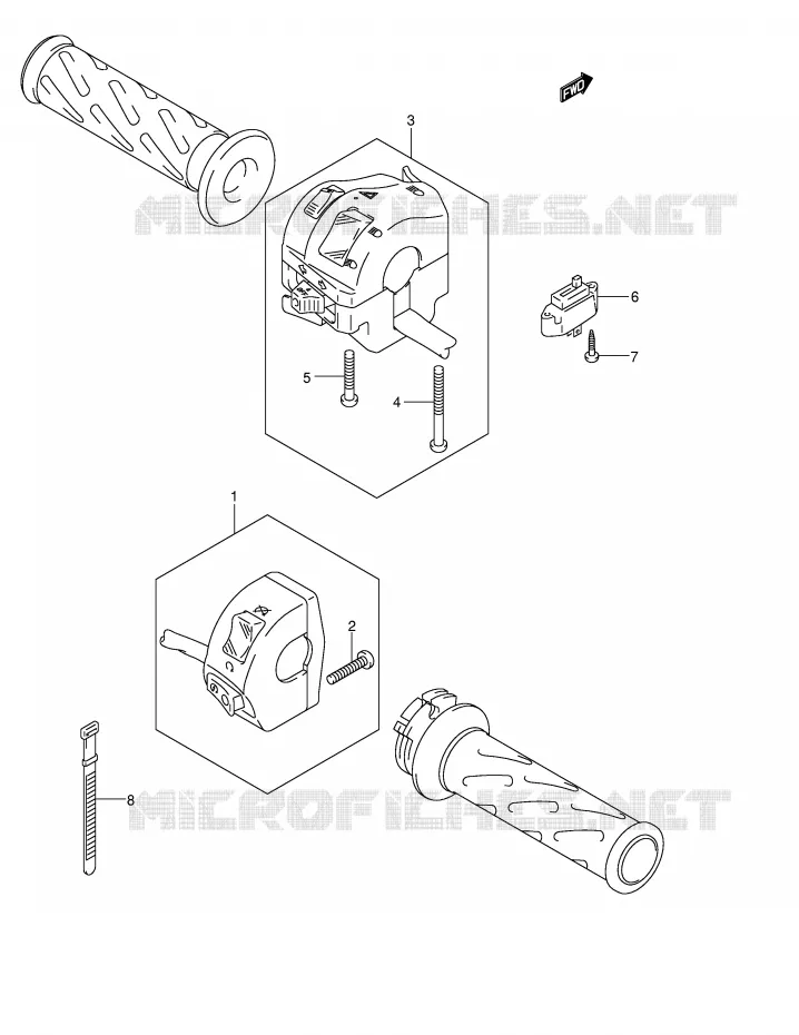 SWITCHES (MODEL K4) Suzuki MOTO 650 V-STROM 2005  DL650U3K5(E2)