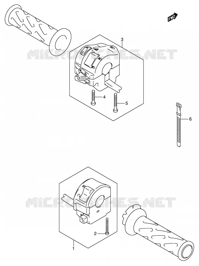 SWITCHES (MODEL K5/K6) Suzuki MOTO 1000 V-STROM 2006  DL1000K6(E2)