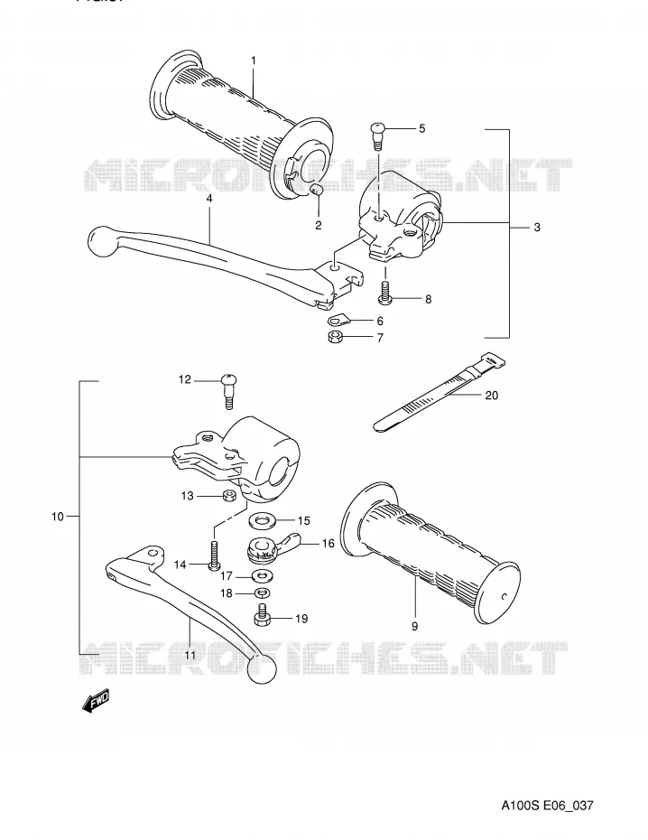 SWITCHES Suzuki MOTO 100 A100 1994  A100R(E6)