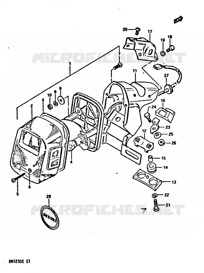 TAIL LIGHT (E2, E18) Suzuki MOTO 125 DR 1984  DR125SE