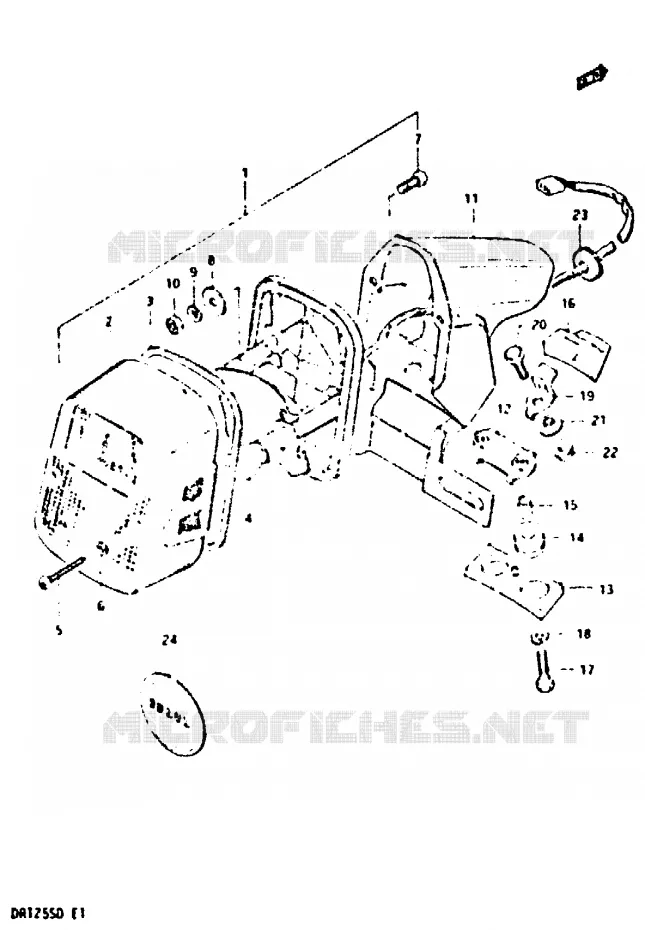 TAIL LIGHT (E2, E4, E15, E21, E25) Suzuki MOTO 125 DR 1982  DR125SZ(Z/D)