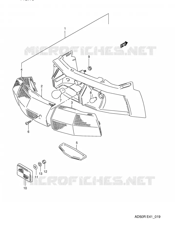 TAIL LIGHT Suzuki SCOOTER 50 AD 1989  AD50WK(E41)