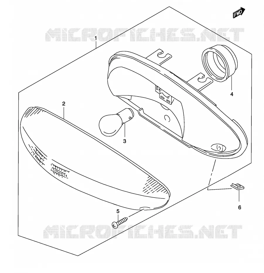 TAIL LIGHT Suzuki SCOOTER 50 KATANA 2002  AY50K2(P19)