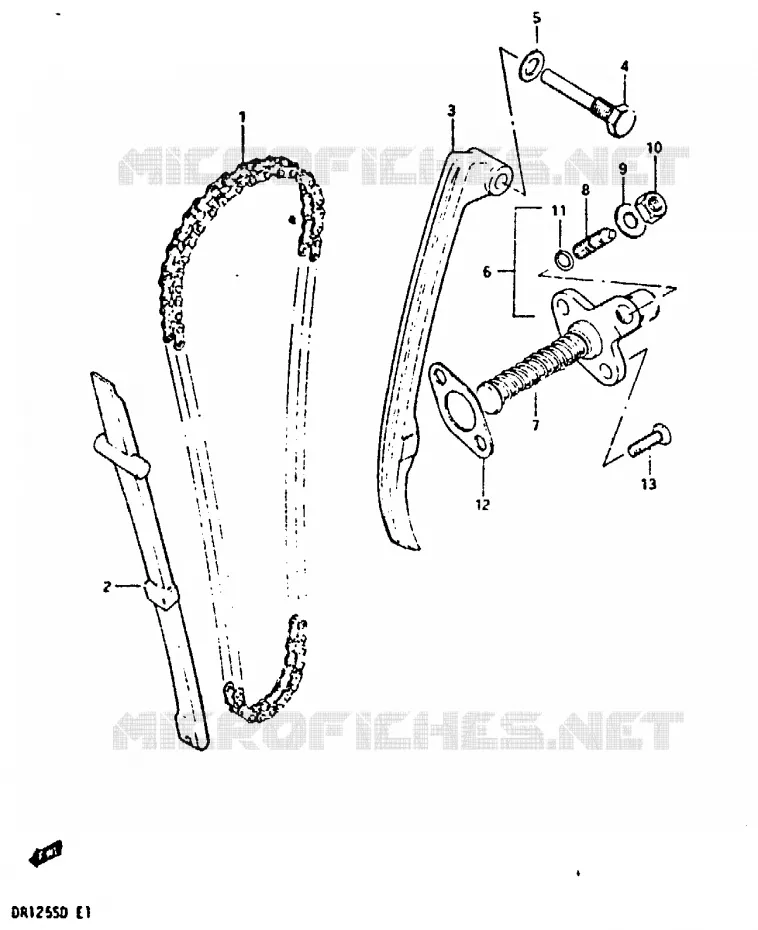 TIMING Suzuki MOTO 125 DR 1983  DR125SD(Z/D)