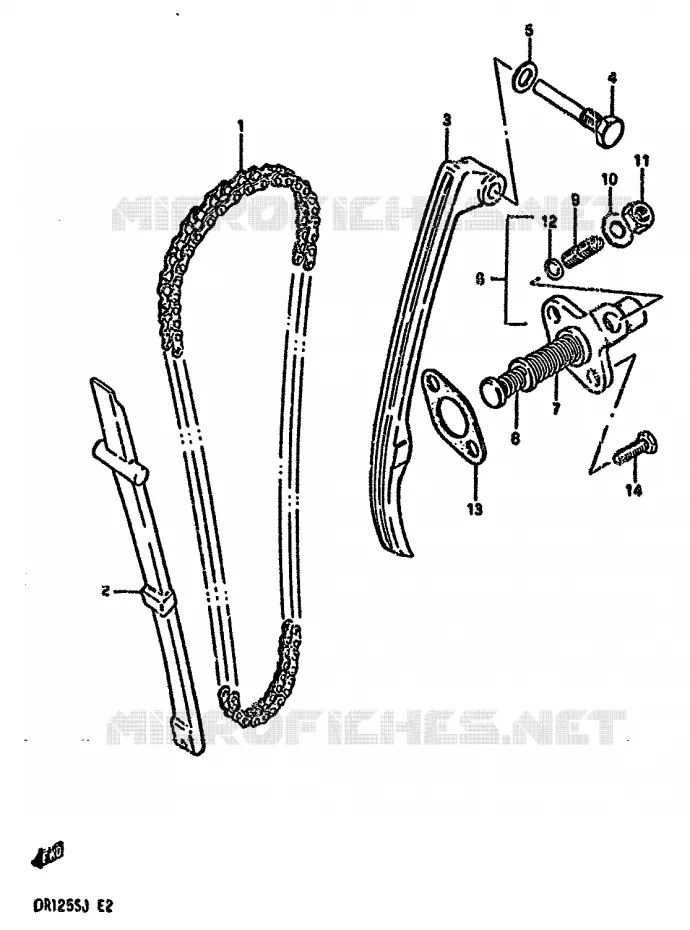 TIMING Suzuki MOTO 125 DR 1987  DR125SH(F/H/J)