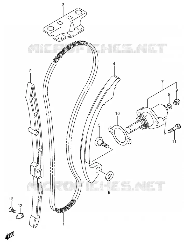 TIMING Suzuki MOTO 400 DR-Z 2003  DR-Z400SK3(E3/E28)