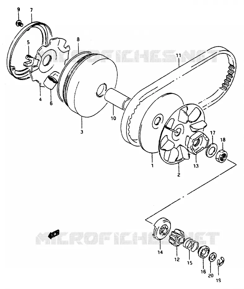 TRANSMISSION (1) Suzuki SCOOTER 50 AP 1996  AP50T(R/S/T)