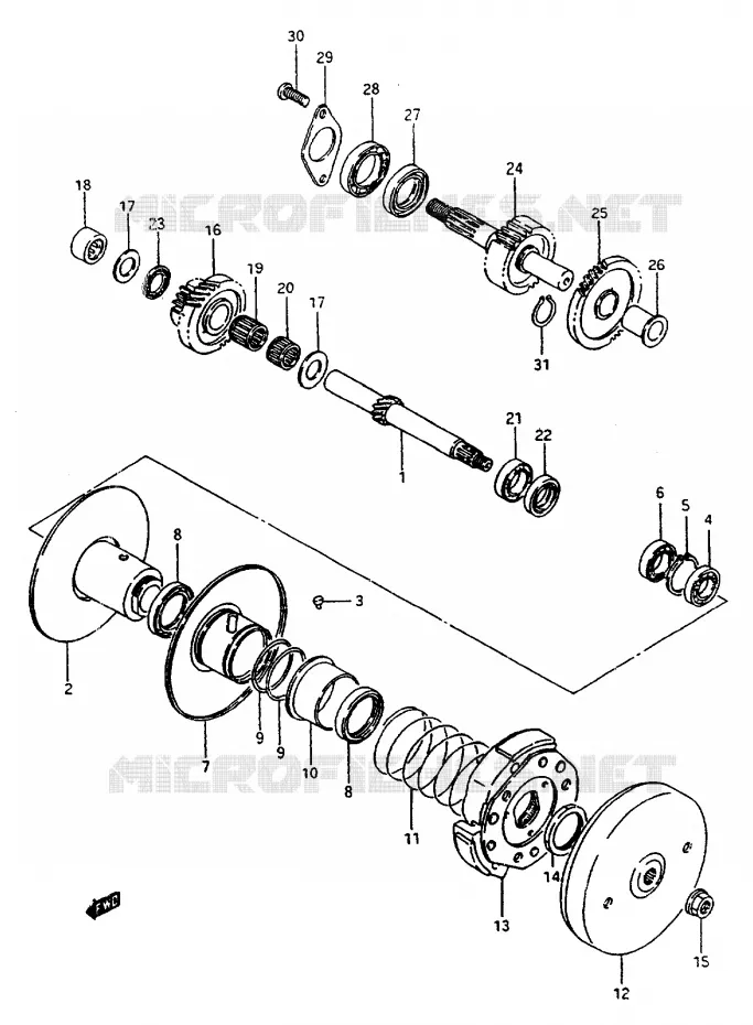 TRANSMISSION (2) Suzuki SCOOTER 50 CP 1991  CP50CHFM