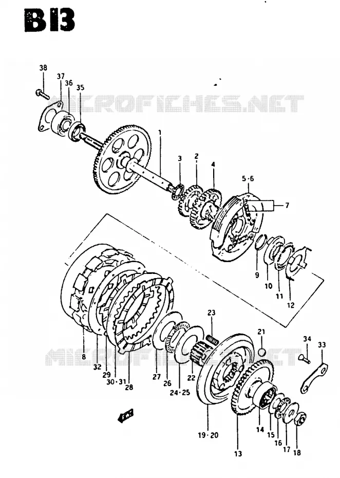 TRANSMISSION (3) Suzuki SCOOTER 50 CS 1983  CS50DD(Z/D)