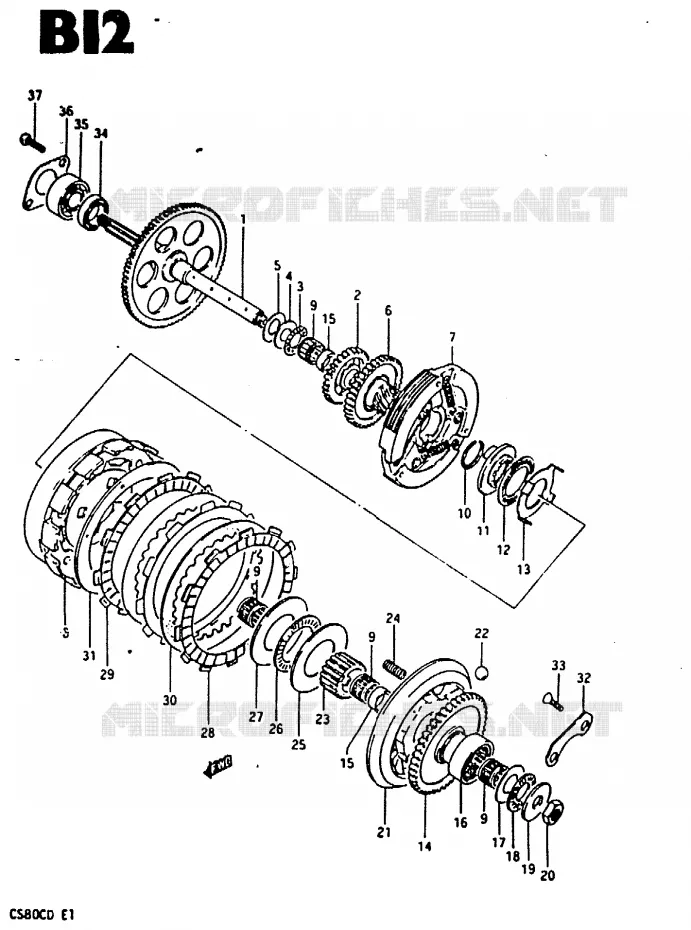 TRANSMISSION (3) Suzuki SCOOTER 80 CS 1983  CS80LD