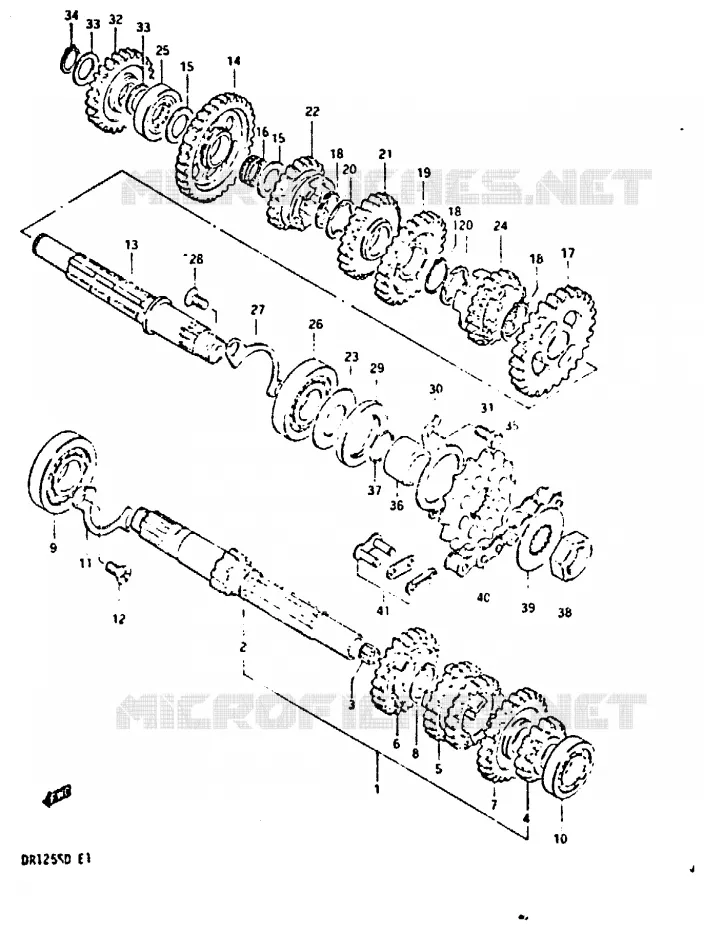TRANSMISSION Suzuki MOTO 125 DR 1983  DR125SD(Z/D)