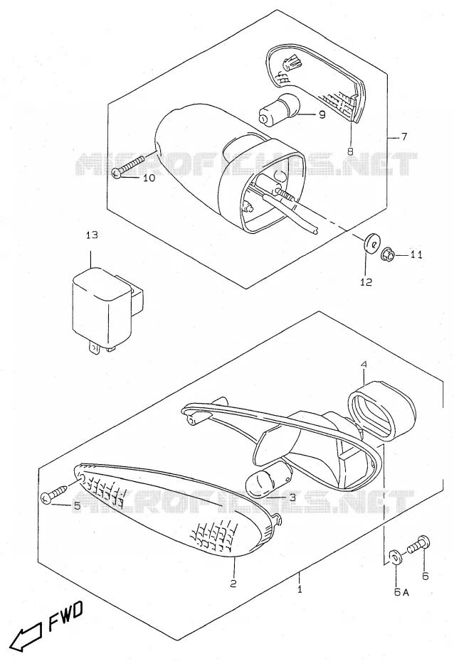 TURNSIGNAL Suzuki SCOOTER 50 KATANA 2000  AY50Y(V/W/X/Y)