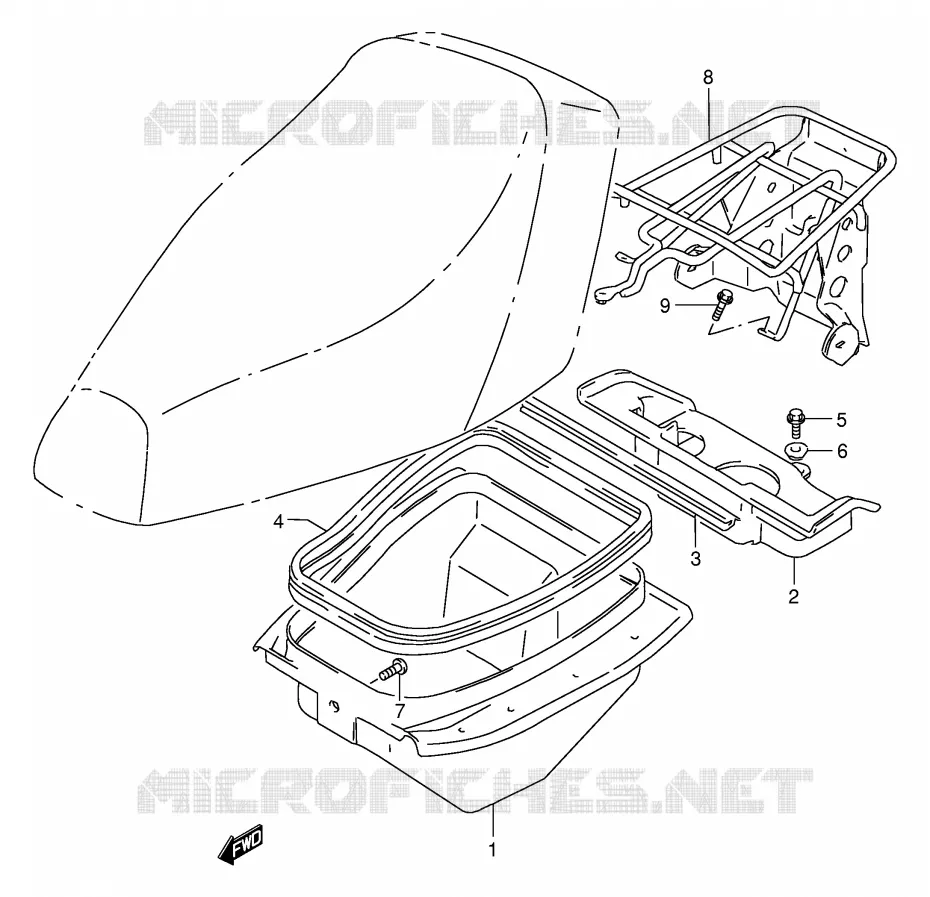 UPPER COVER Suzuki SCOOTER 50 AE 1991  AE50M(E28)