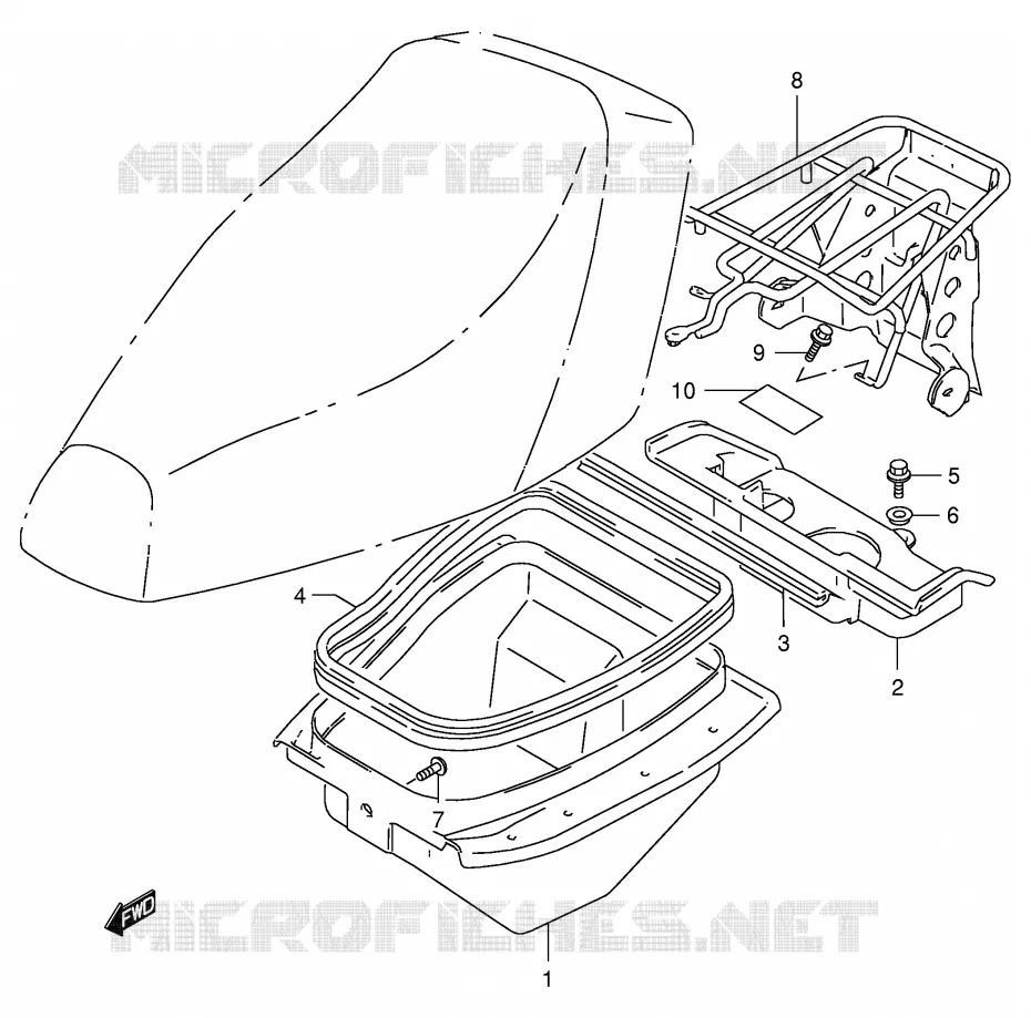 UPPER COVER Suzuki SCOOTER 50 AE 1999  AE50X(E71)